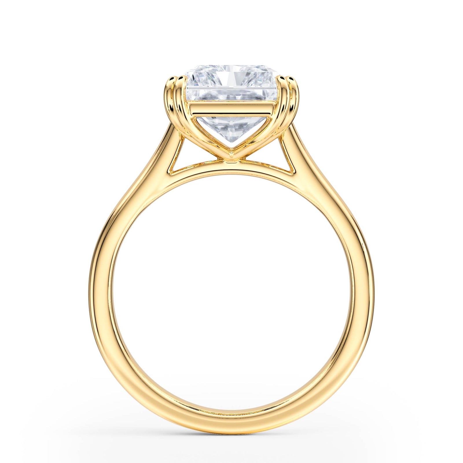 Elevé Cathedral Radiant Diamond Engagement Ring - R1225 in Ring by 18 KARATS INC.