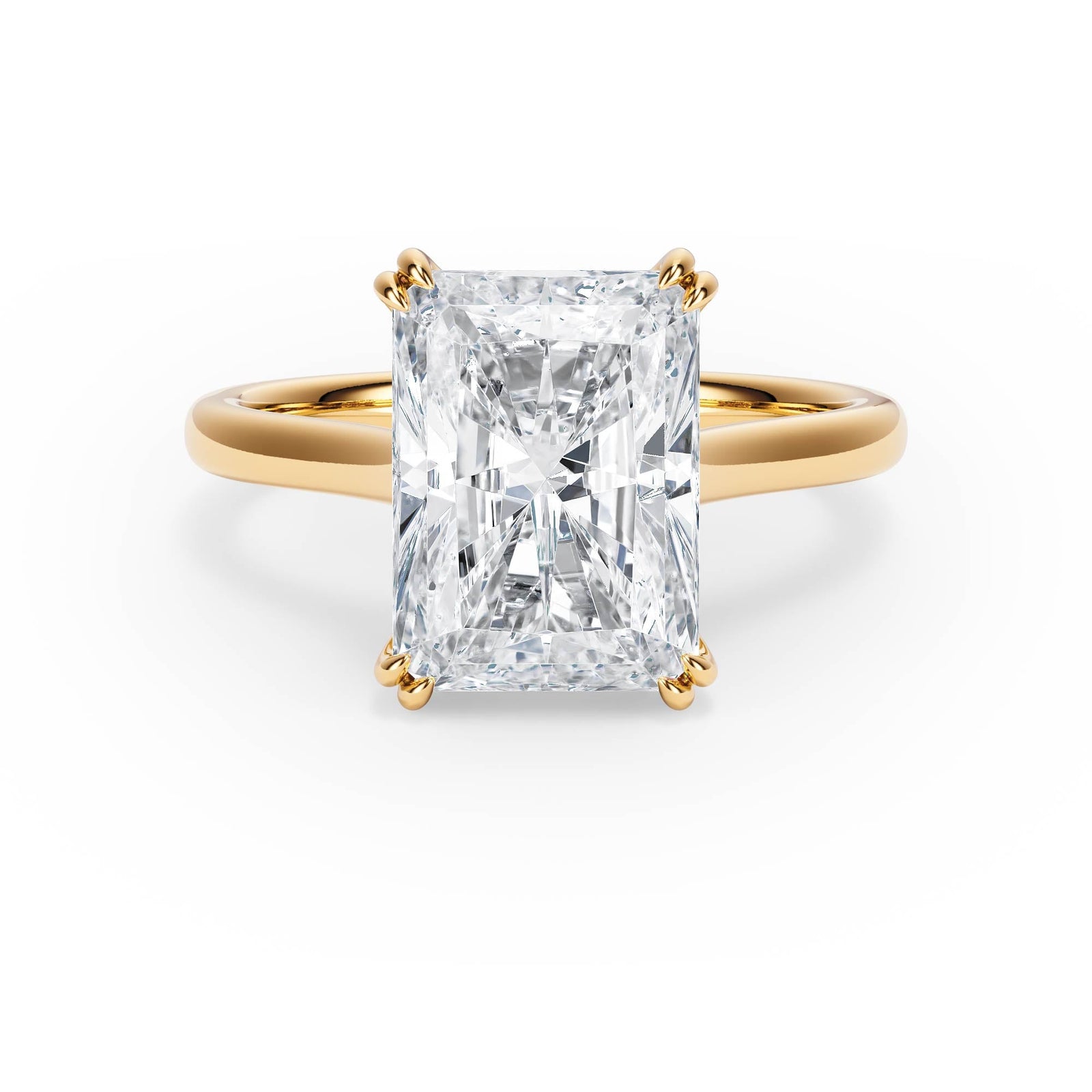 Elevé Cathedral Radiant Diamond Engagement Ring - R1225 in Ring by 18 KARATS INC.