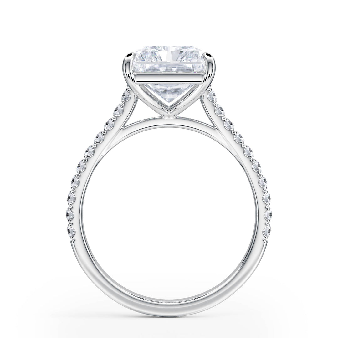 Elevé Cathedral Radiant Diamond Engagement Ring - R1246 in Ring by 18 KARATS INC.
