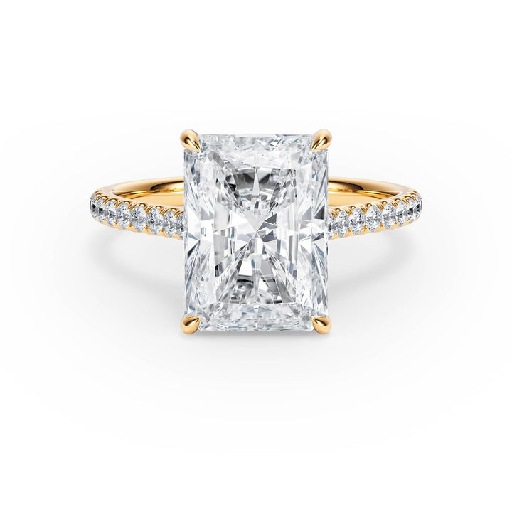 Elevé Cathedral Radiant Diamond Engagement Ring - R1246 in Ring by 18 KARATS INC.