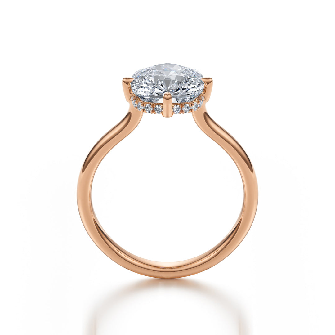 Elongated Cushion Brilliance Ring - R1030 in Ring by 18 KARATS