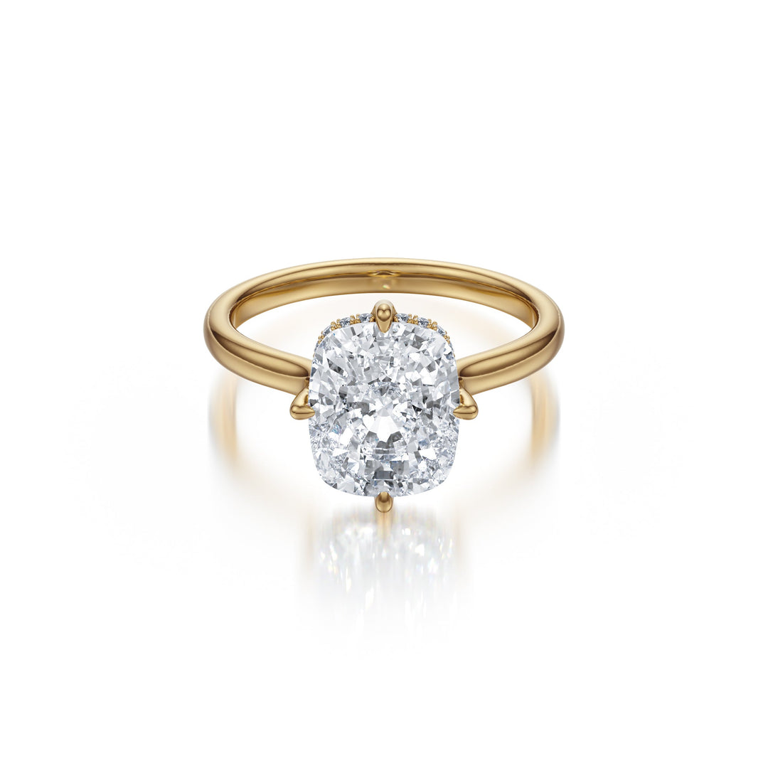 Elongated Cushion Brilliance Ring - R1030 in Ring by 18 KARATS