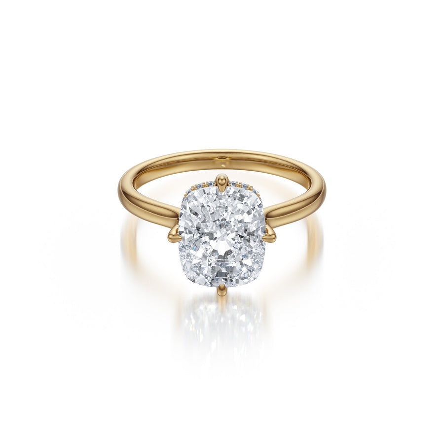 Elongated Cushion Brilliance Ring - R1030 in Ring by 18 KARATS