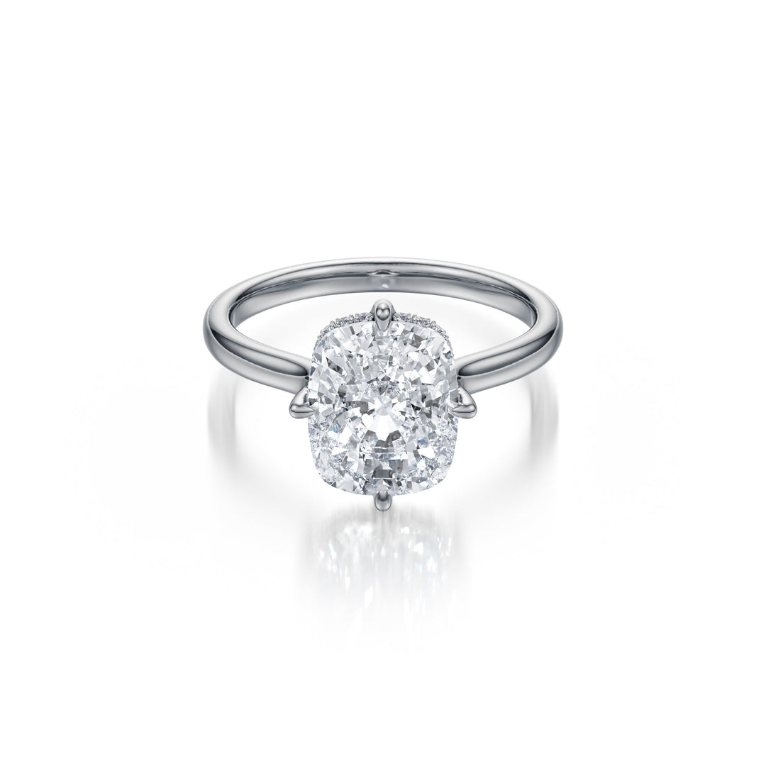 Elongated Cushion Brilliance Ring - R1030 in Ring by 18 KARATS