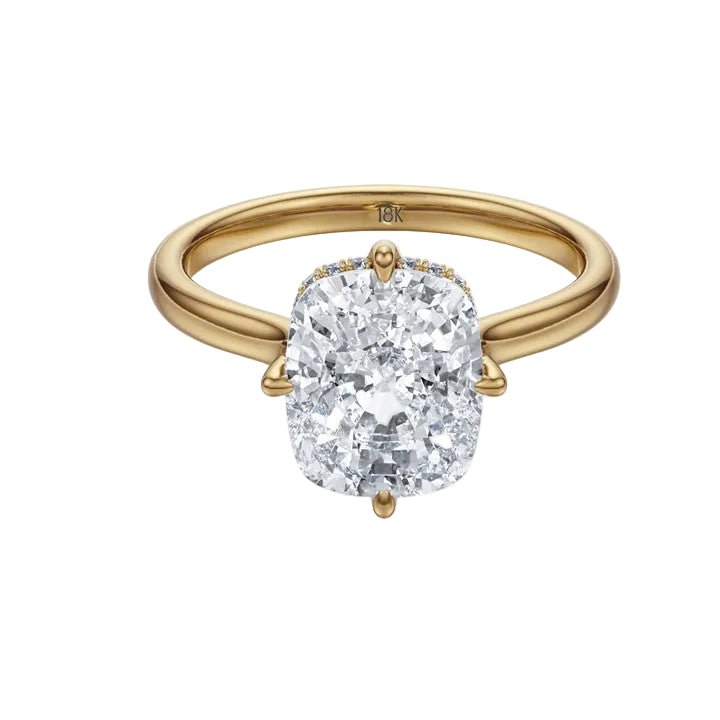 Elongated Cushion Brilliance Ring - R1030 in Ring by 18 KARATS