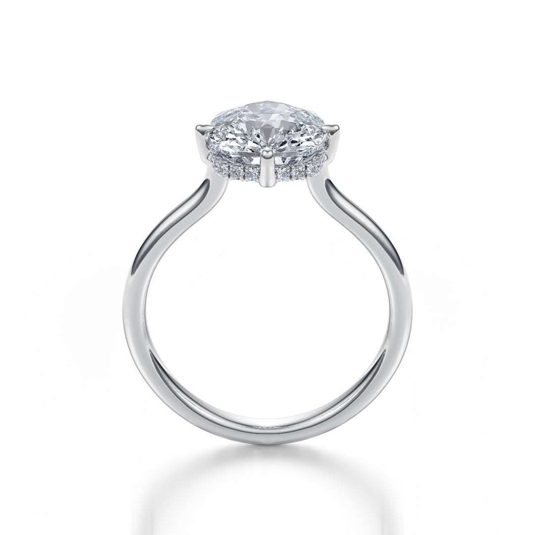 Elongated Cushion Brilliance Ring - R1030 in Ring by 18 KARATS