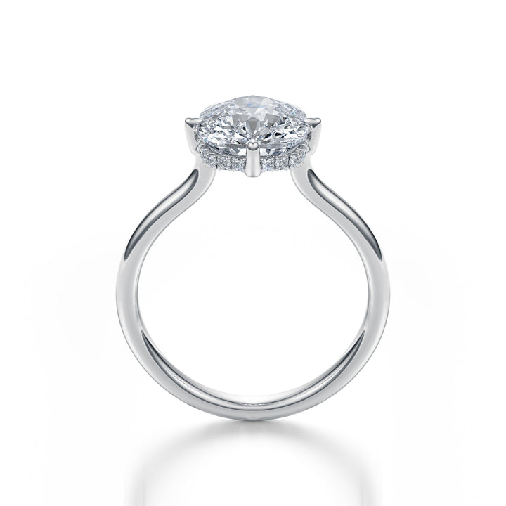 Elongated Cushion Brilliance Ring - R1030 in Ring by 18 KARATS