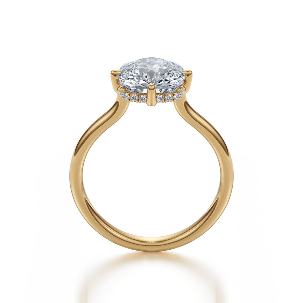 Elongated Cushion Brilliance Ring - R1030 in Ring by 18 KARATS