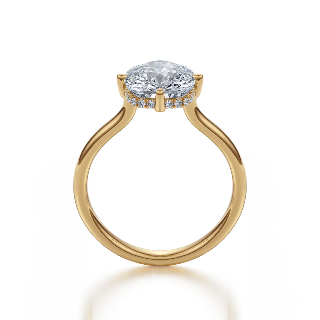 Elongated Cushion Brilliance Ring - R1030 in Ring by 18 KARATS