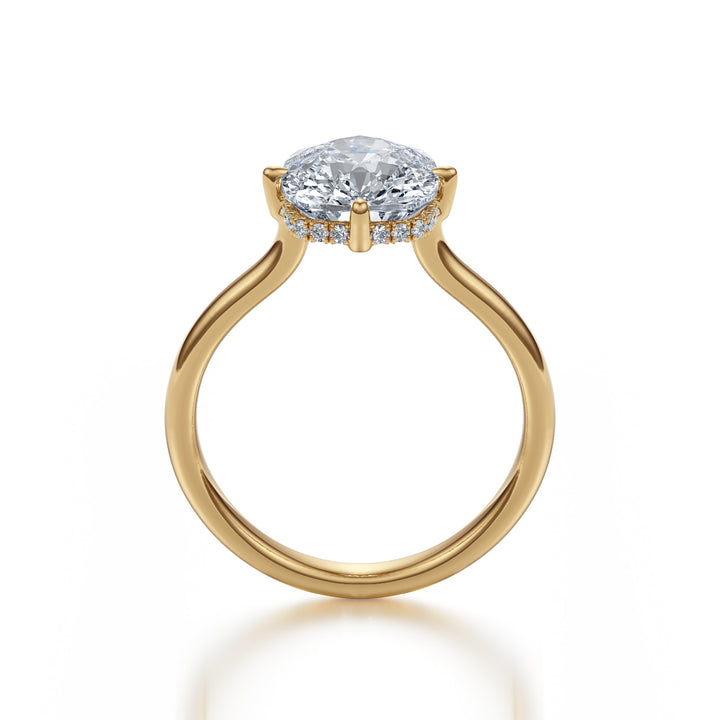Elongated Cushion Brilliance Ring - R1030 in Ring by 18 KARATS