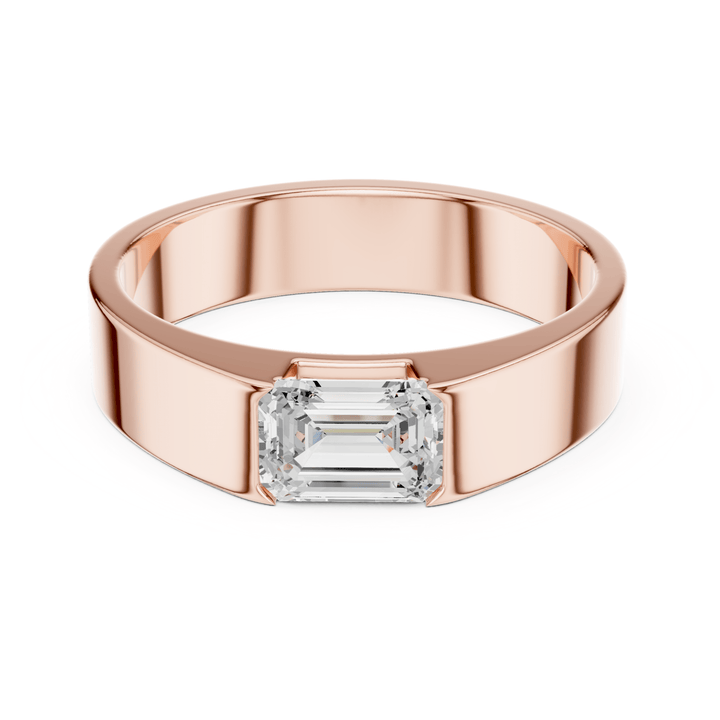 Emerald 1 ctw Diamond Men's Band - B1132 in Wedding Bands by 18 KARATS INC.
