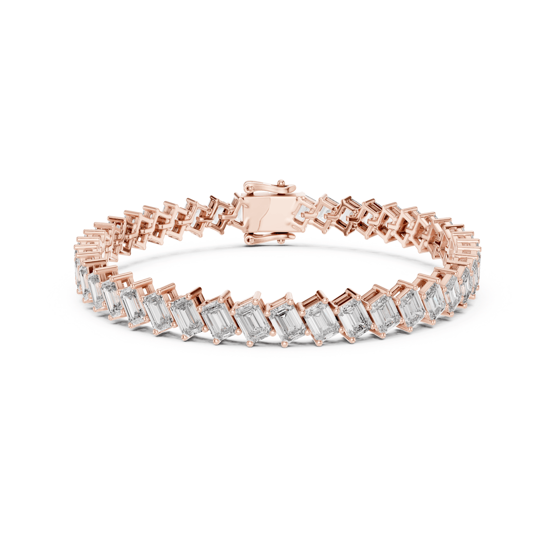 Emerald 7.5 ctw Lab Diamond Tennis Bracelet- BC123 in Bracelet by 18 KARATS INC.