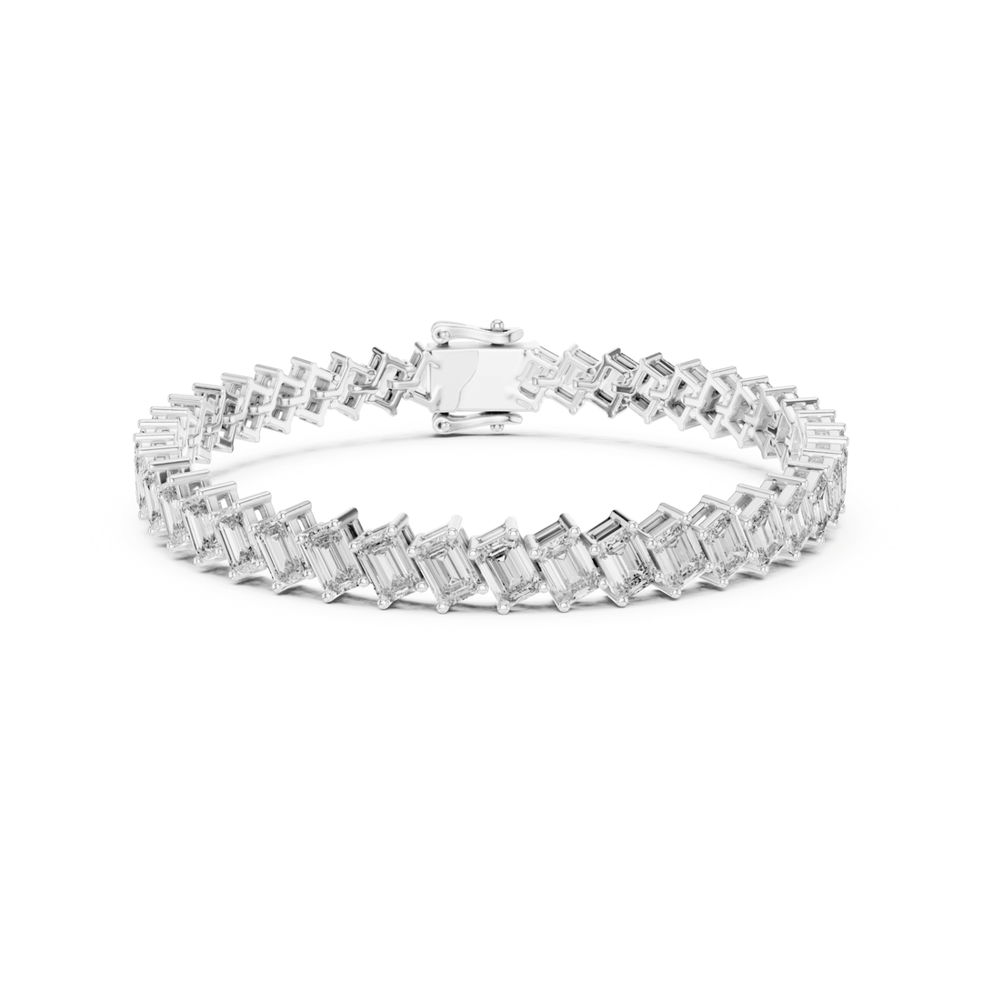 Emerald 7.5 ctw Lab Diamond Tennis Bracelet- BC123 in Bracelet by 18 KARATS INC.