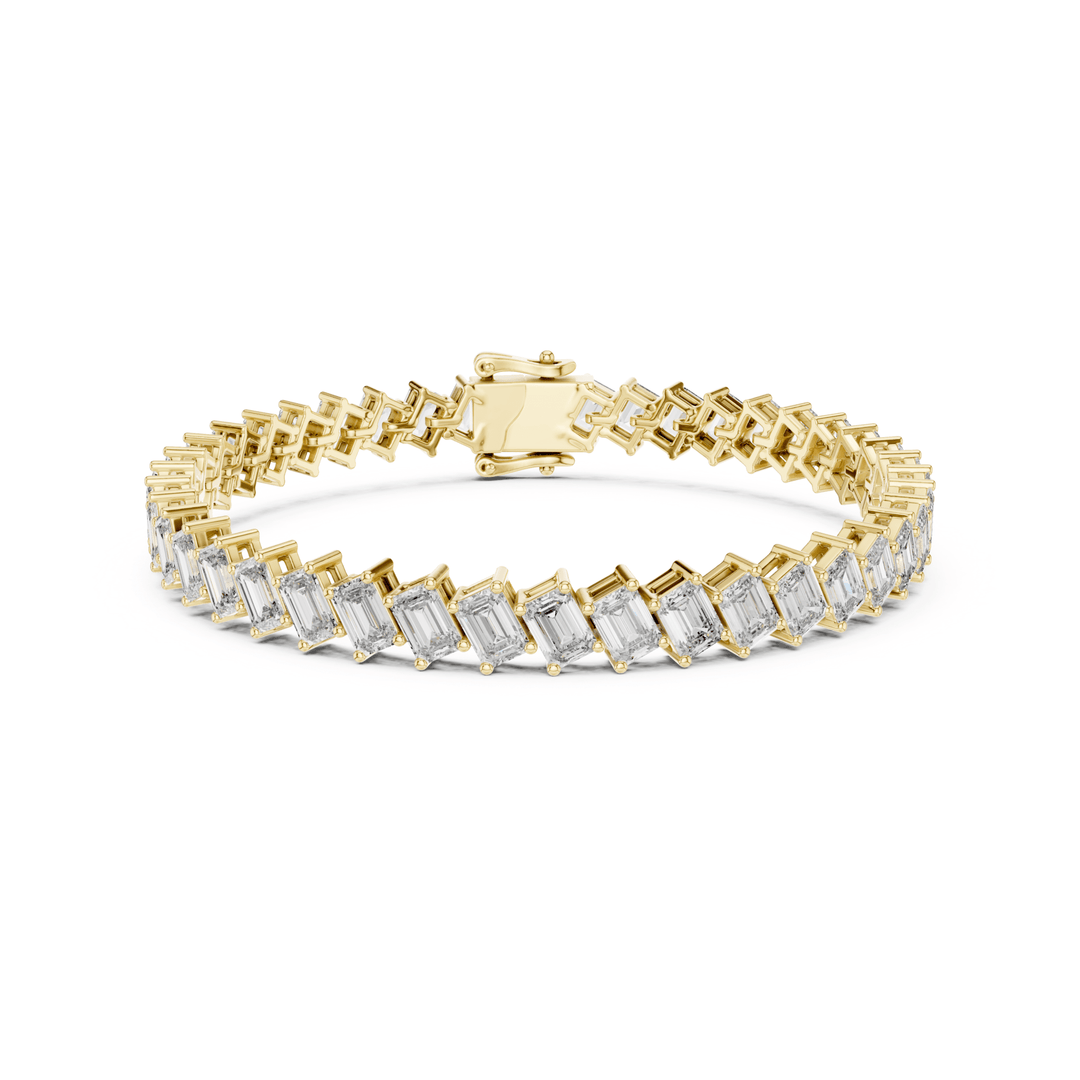 Emerald 7.5 ctw Lab Diamond Tennis Bracelet- BC123 in Bracelet by 18 KARATS INC.