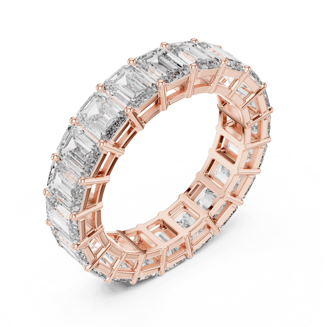 Emerald Cut 6 ctw Diamond Eternity Band - B1123 in Wedding Bands by 18 KARATS INC.