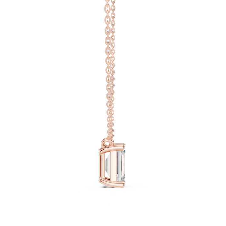 Emerald Cut Diamond Solitaire Pendant – P1134EM in Necklace by 18 KARATS INC.