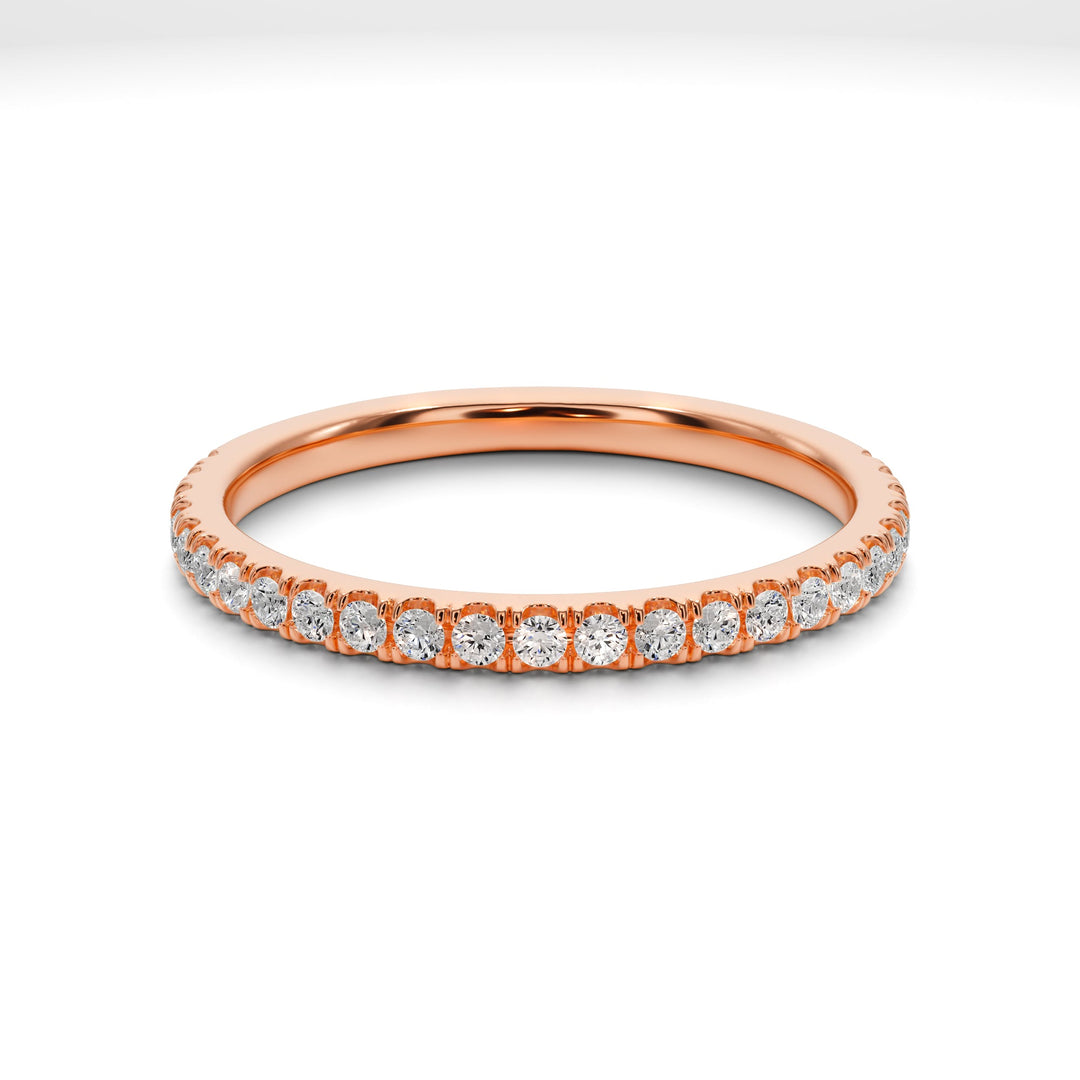 Endless Love U Pavé Wedding Band — B1004 in Wedding Bands by 18 KARATS