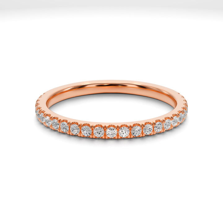 Endless Love U Pavé Wedding Band — B1004 in Wedding Bands by 18 KARATS