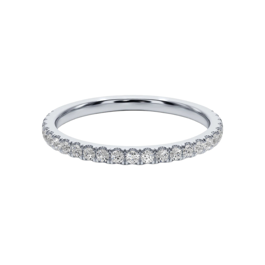 Endless Love U Pavé Wedding Band — B1004 in Wedding Bands by 18 KARATS