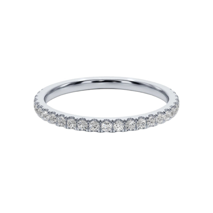 Endless Love U Pavé Wedding Band — B1004 in Wedding Bands by 18 KARATS
