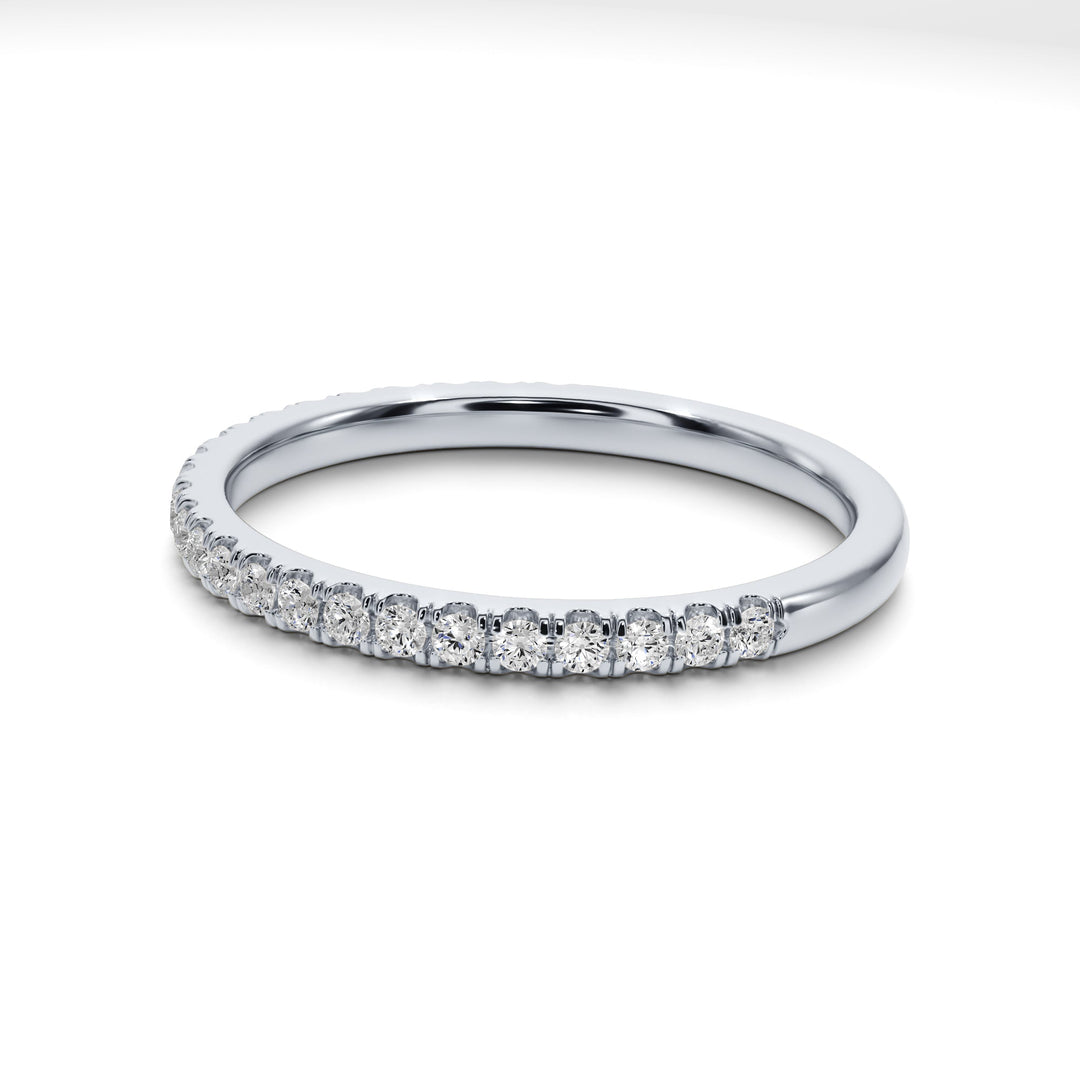 Endless Love U Pavé Wedding Band — B1004 in Wedding Bands by 18 KARATS