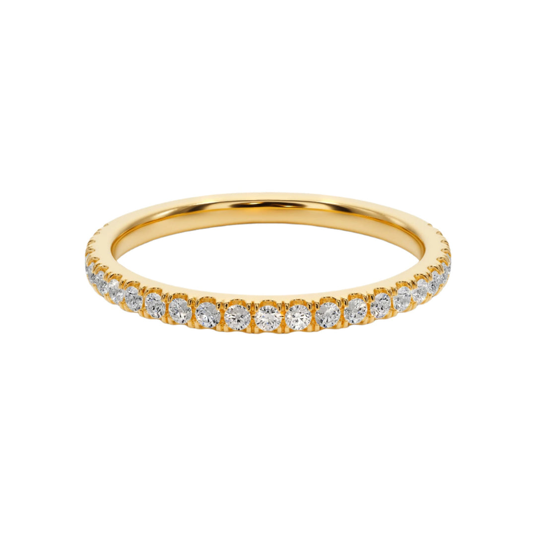 Endless Love U Pavé Wedding Band — B1004 in Wedding Bands by 18 KARATS