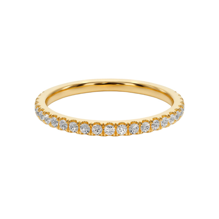 Endless Love U Pavé Wedding Band — B1004 in Wedding Bands by 18 KARATS