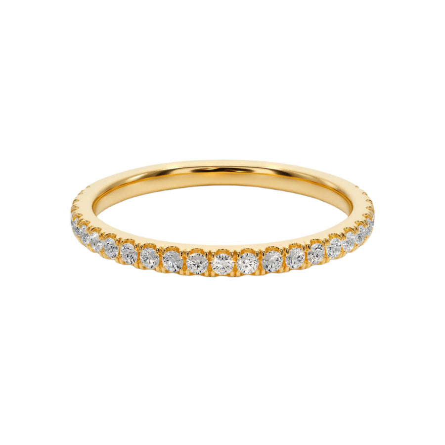 Endless Love U Pavé Wedding Band — B1004 in Wedding Bands by 18 KARATS