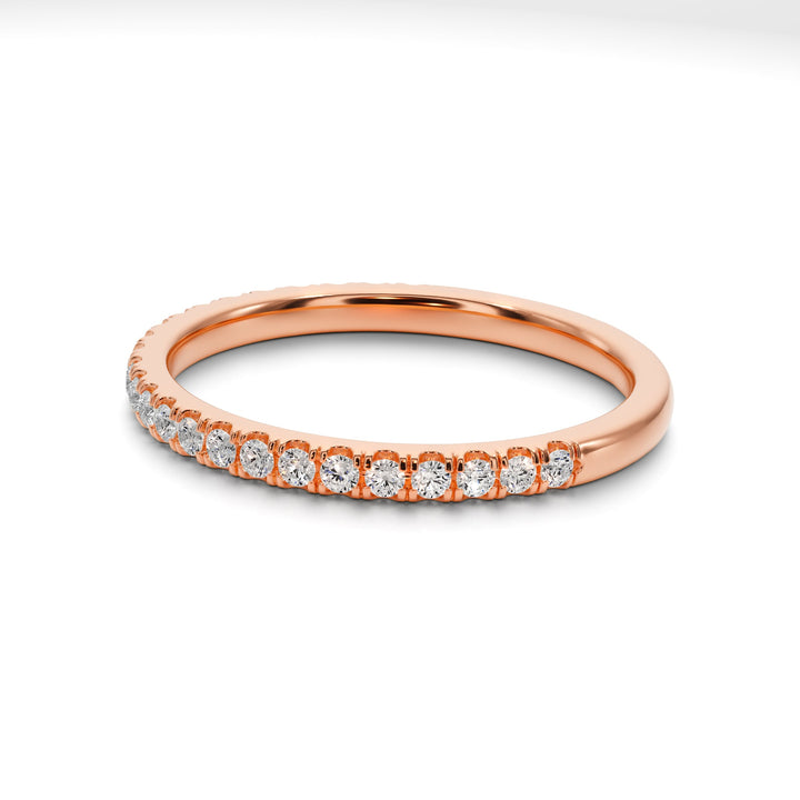 Endless Love U Pavé Wedding Band — B1004 in Wedding Bands by 18 KARATS