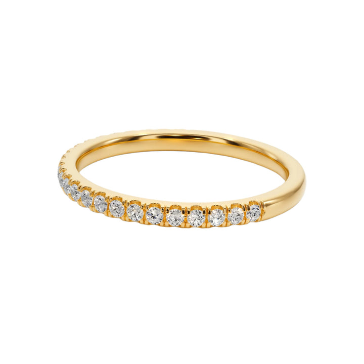 Endless Love U Pavé Wedding Band — B1004 in Wedding Bands by 18 KARATS