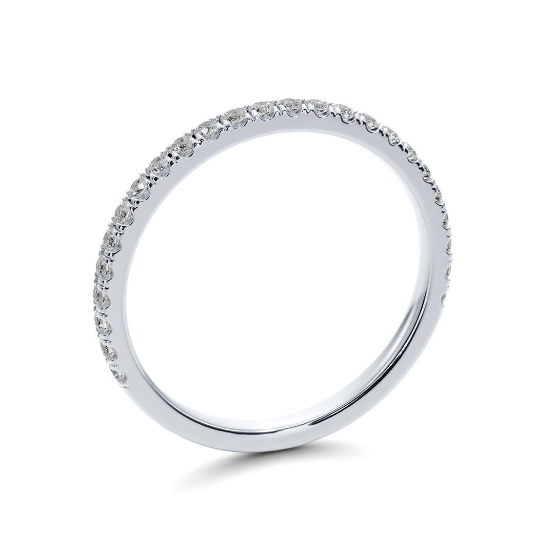 Endless Love U Pavé Wedding Band — B1004 in Wedding Bands by 18 KARATS