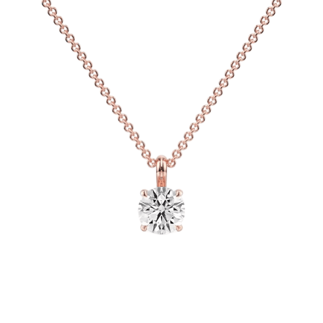 Essential Single Diamond Solitaire Necklace -  P1103 in Necklace by 18 KARATS INC.