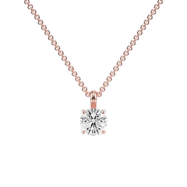 Essential Single Diamond Solitaire Necklace -  P1103 in Necklace by 18 KARATS INC.