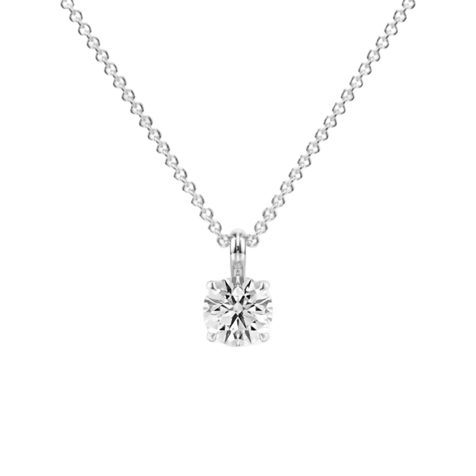 Essential Single Diamond Solitaire Necklace -  P1103 in Necklace by 18 KARATS INC.