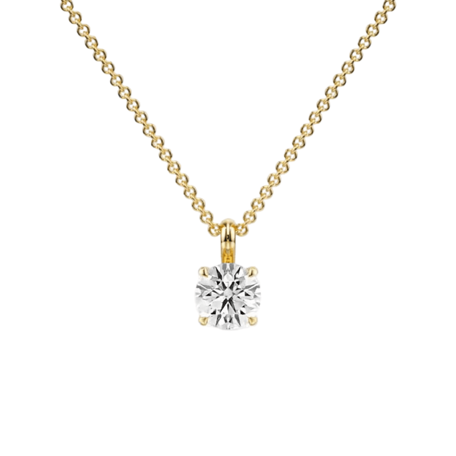Essential Single Diamond Solitaire Necklace -  P1103 in Necklace by 18 KARATS INC.