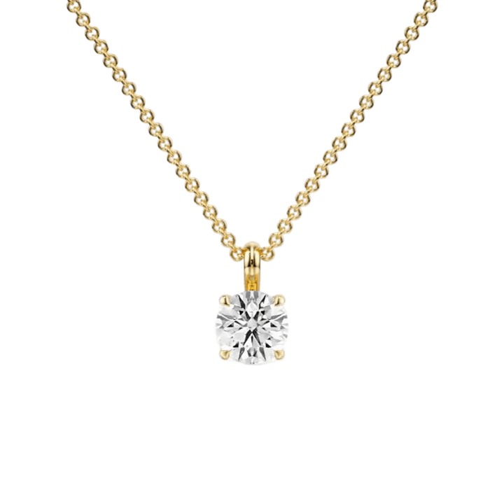 Essential Single Diamond Solitaire Necklace -  P1103 in Necklace by 18 KARATS INC.