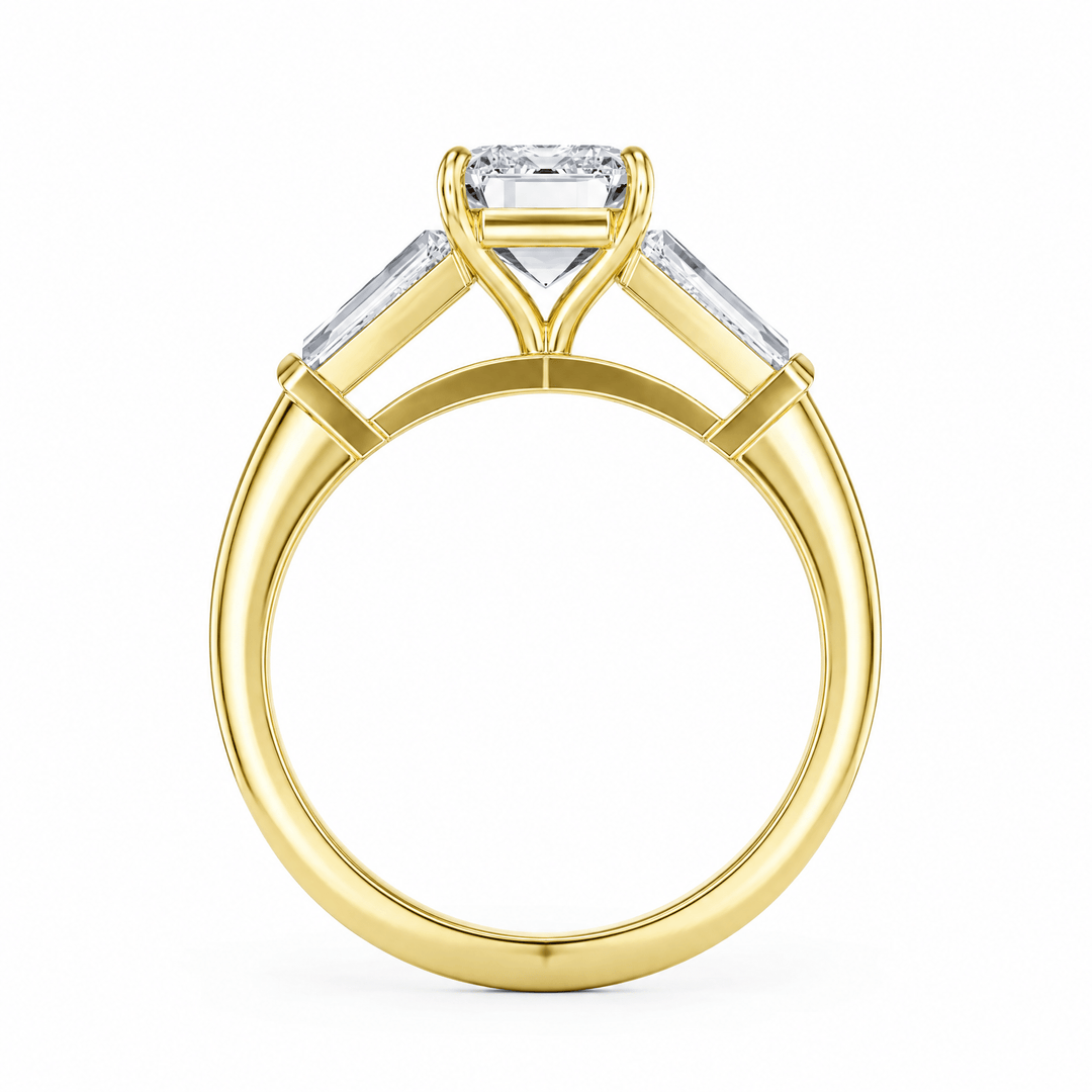 Estelle Emerald Three-Stone Engagement Ring in Ring by 18 KARATS INC.