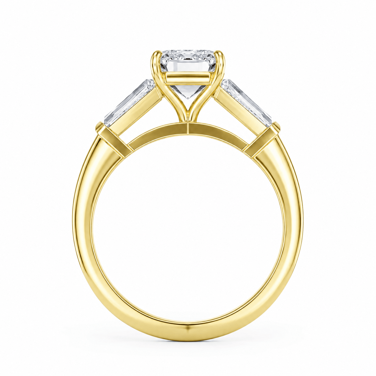 Estelle Emerald Three-Stone Engagement Ring in Ring by 18 KARATS INC.