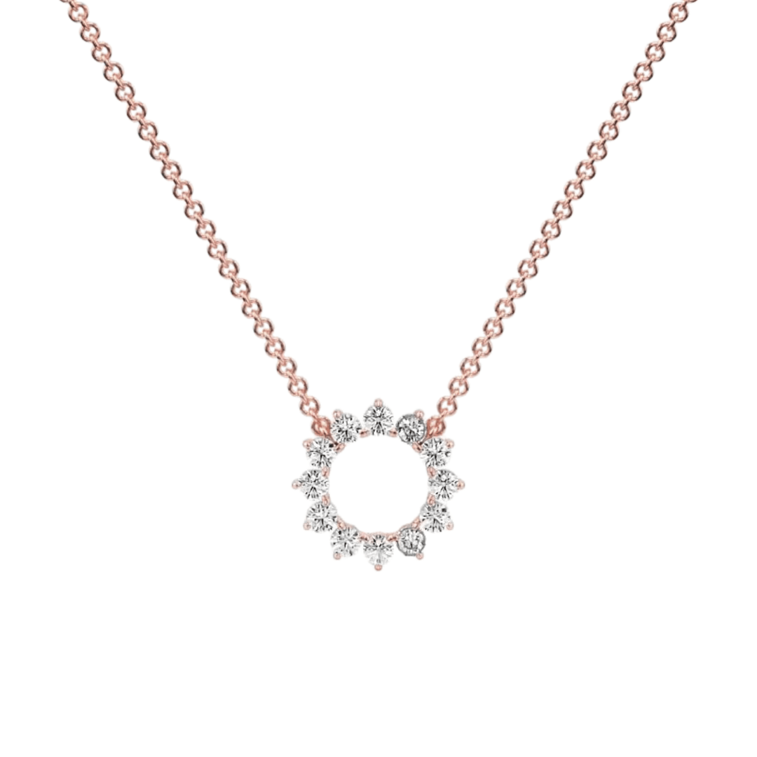 Eternal Circle Diamond Pendant Necklace - P1104 in Necklace by 18 KARATS INC.