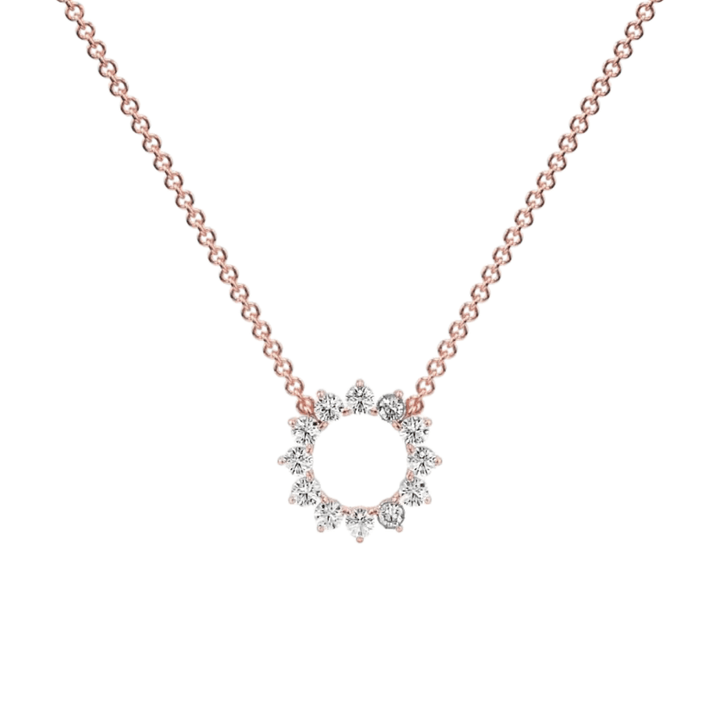 Eternal Circle Diamond Pendant Necklace - P1104 in Necklace by 18 KARATS INC.