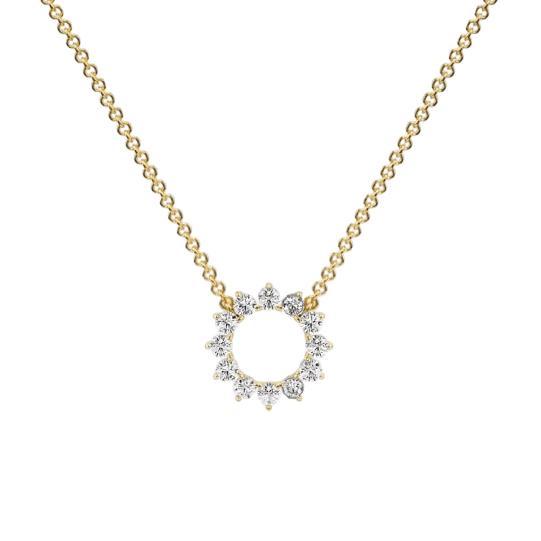 Eternal Circle Diamond Pendant Necklace - P1104 in Necklace by 18 KARATS INC.