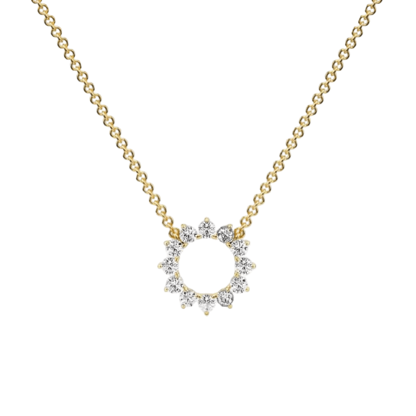 Eternal Circle Diamond Pendant Necklace - P1104 in Necklace by 18 KARATS INC.