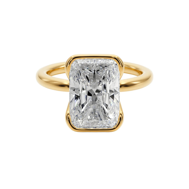Eternal Radiance Half Bezel Engagement Ring - R1017 in Ring by 18 KARATS
