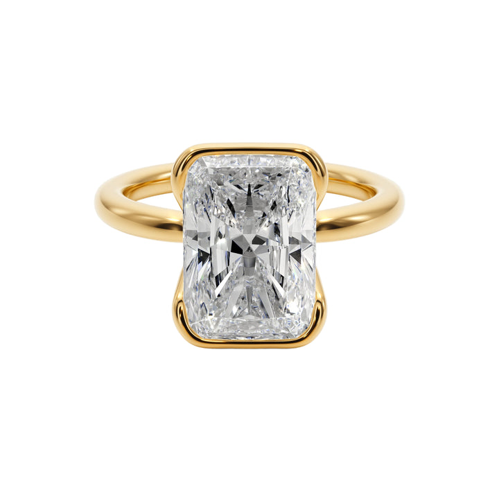 Eternal Radiance Half Bezel Engagement Ring - R1017 in Ring by 18 KARATS
