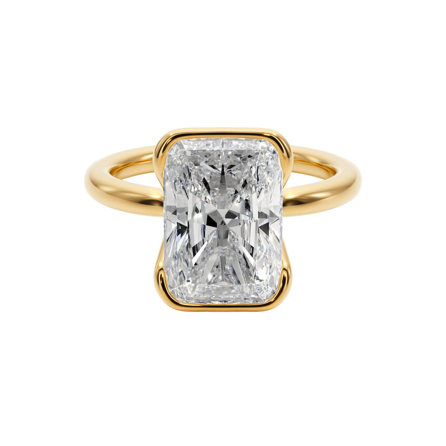 Eternal Radiance Half Bezel Engagement Ring - R1017 in Ring by 18 KARATS