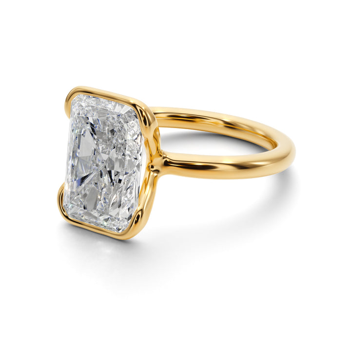 Eternal Radiance Half Bezel Engagement Ring - R1017 in Ring by 18 KARATS
