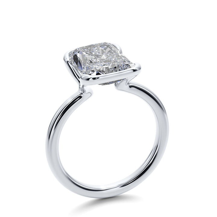 Eternal Radiance Half Bezel Engagement Ring - R1017 in Ring by 18 KARATS