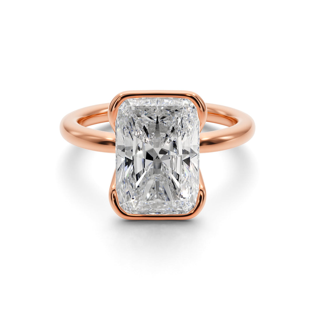 Eternal Radiance Half Bezel Engagement Ring - R1017 in Ring by 18 KARATS