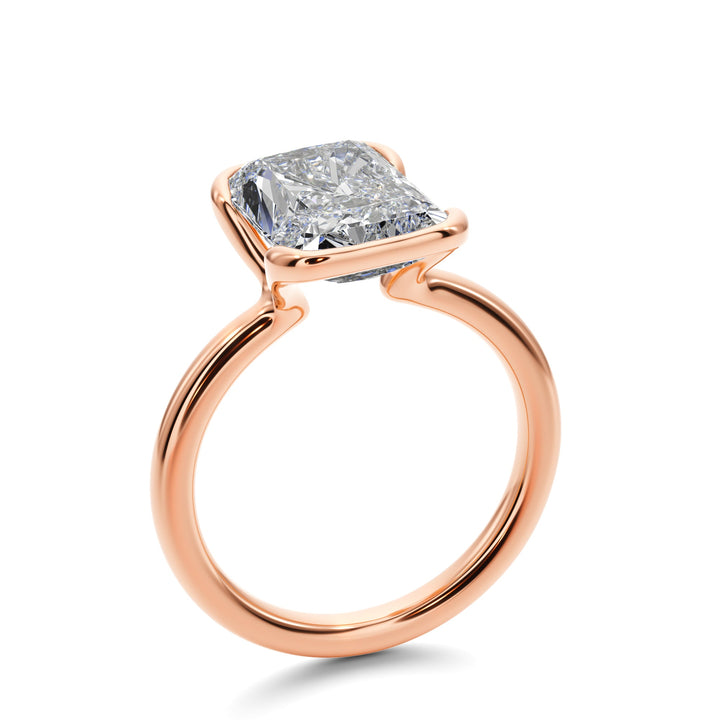 Eternal Radiance Half Bezel Engagement Ring - R1017 in Ring by 18 KARATS