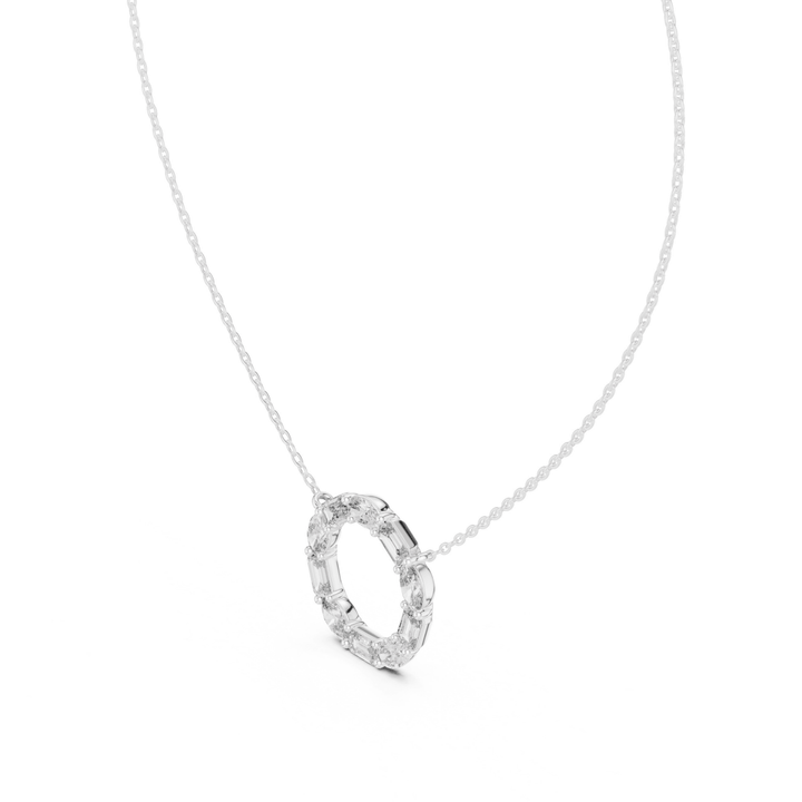 Eternity Circle 3.0 ctw Diamond Necklace - P1118 in Necklace by 18 KARATS INC.